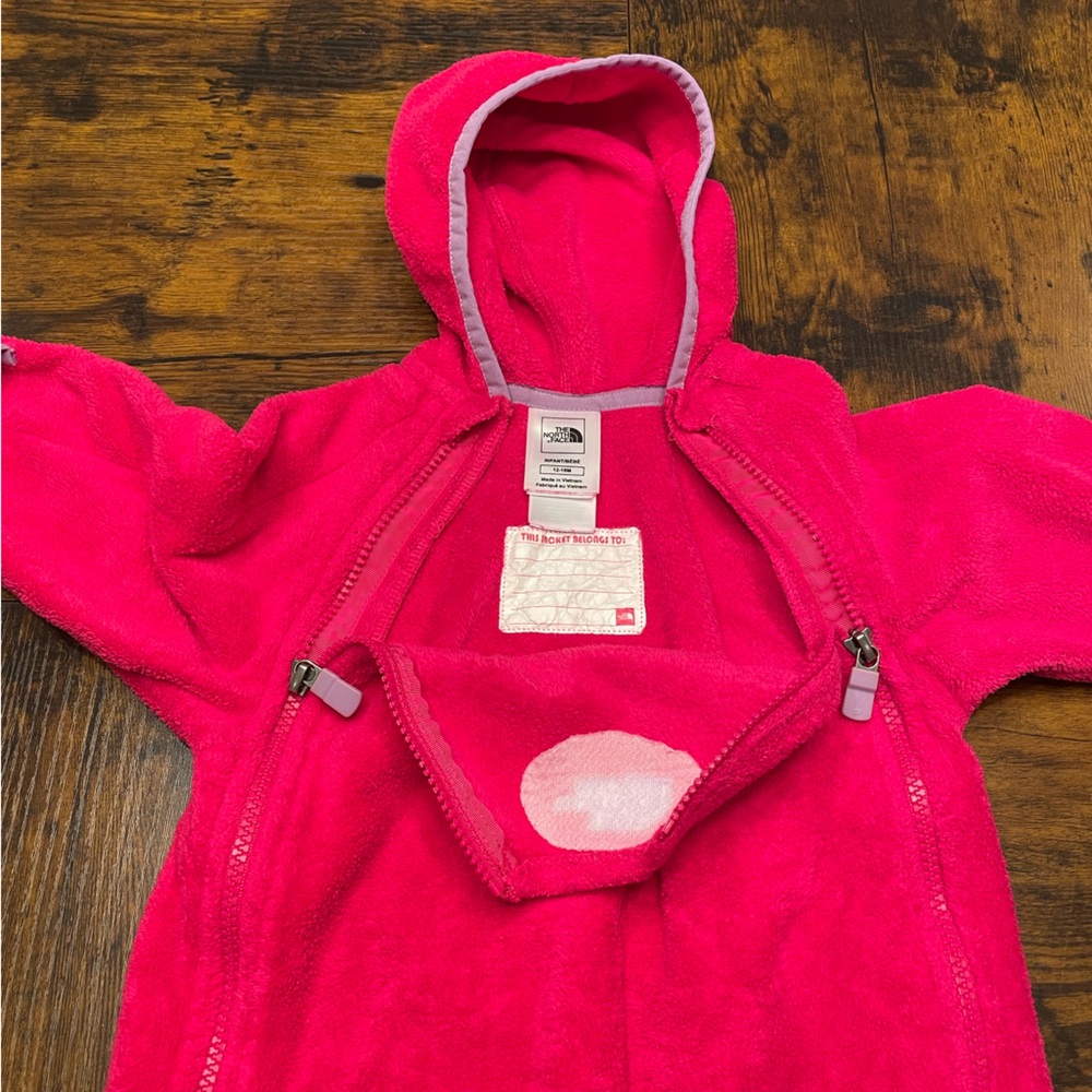 Fuchsia Fleece Snow Suit Boy Girl - Picture 4 of 4